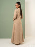 Lustre Beige: Brocade A-Line Dress 87842