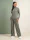 Urban Knit: Gray Top & Pant Set 81642