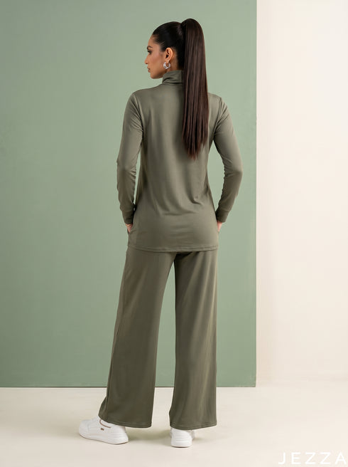 Urban Knit: Gray Top & Pant Set 81642