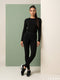 Core Stretch: Black Jersey Leggings 87062