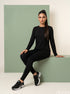 Core Stretch: Black Jersey Leggings 87062