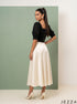 Noir Veil: Black Organza Crop Top 87291
