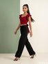Scarlet Charm: Red Cotton Crop Top 86931