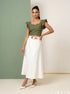 Verdant Romance: Fern Cotton Crop Top 86932