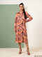 Abstract Flow: Watercolor Jacquard Knee Top 82741