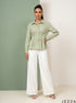 Meadow Edit: Light Green Slub Polycotton Hip Top 82281