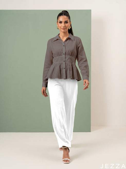 Desert Stone: Fossil Slub Polycotton Hip Top 82283