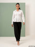 Fresh Canvas: White Slub Polycotton Hip Top 82282