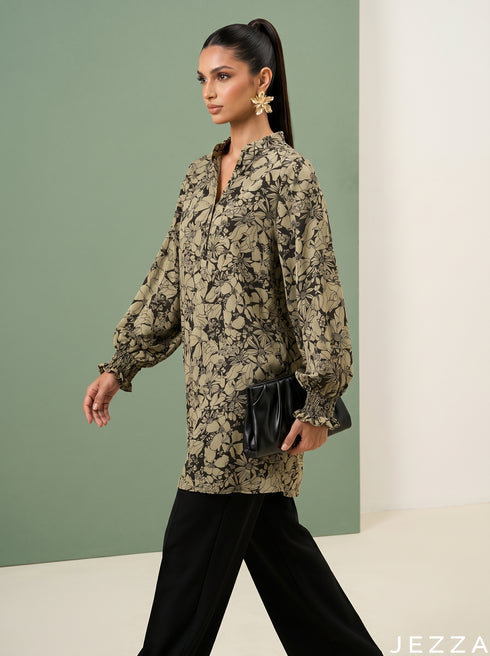 Petal Canvas: Floral Print Top 79533