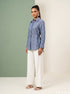 Denim Mist: Light Blue Cotton Top 86951