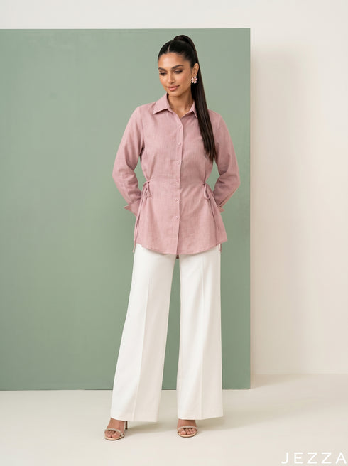 Soft Petal: Blush Pink Cotton Top 86952