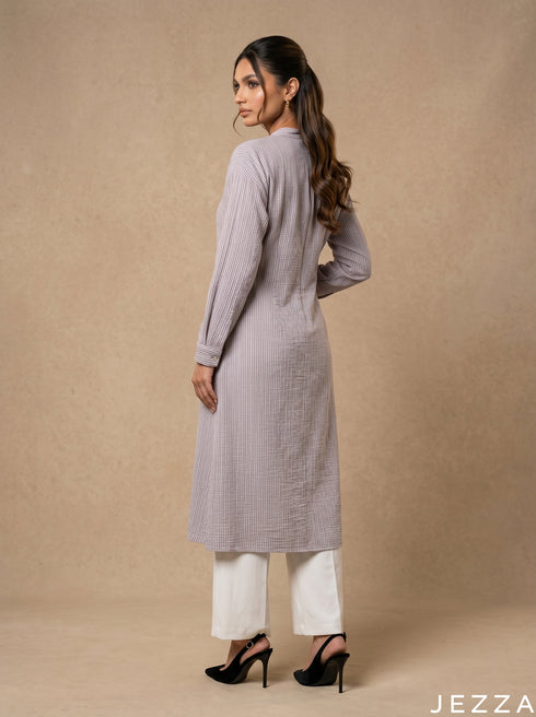 Classic Ease: Hickory Stripe Midi Top 81771