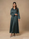 Pine Silk: Satin A-Line Maxi Dress 77932