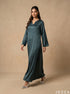 Pine Silk: Satin A-Line Maxi Dress 77932