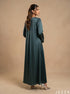Pine Silk: Satin A-Line Maxi Dress 77932