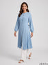 Sky Breeze: Light Blue Cotton Knee Top 81083