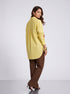 Sunlit Stripes: Yellow Pinstripe Above Knee Top 87522