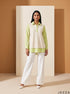 Fresh Contrast: Rib & Cotton Below Hip Top 88202