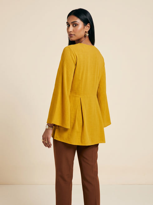 Golden Vibe: Cotton Below Hip Top 90082