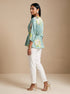 Jacquard Whisper: Chiffon V-Neck Hip Top 91771