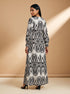 Damask Grace: Graphic Brocade Maxi Dress 88291