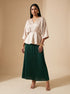 Pine Flow: Polyester Ankle Skirt 88052