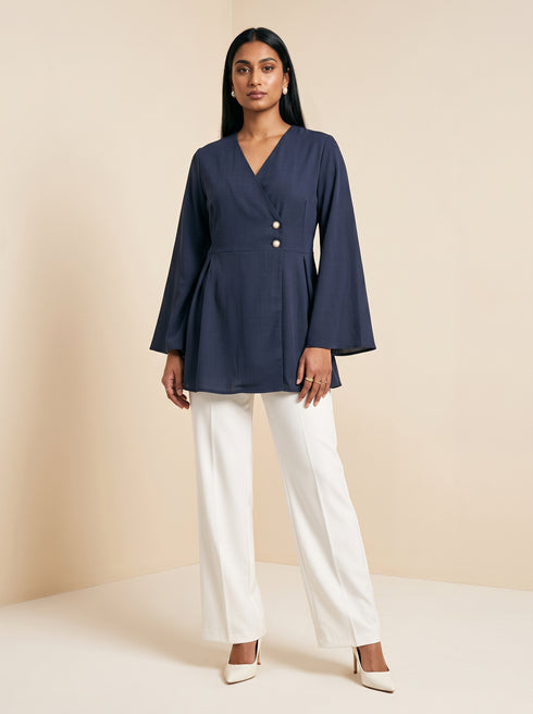 Berry Tide: Cotton Below Hip Top 90083