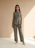 Olive Essential: Poly Cotton Ankle Pants 88092
