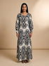 Damask Grace: Graphic Brocade Maxi Dress 88291
