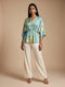 Jacquard Whisper: Chiffon V-Neck Hip Top 91771