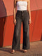 Urban Mist: Gray Wide-Leg Denim Jeans DL-255 G