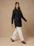 Black Texture: Crushed Polyester Shirt Top 82431