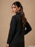 Black Texture: Crushed Polyester Shirt Top 82431