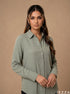 Muted Allure: Smoke Green Crushed Top 82433