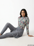 Grey Stream: Fitted Long Sleeve Swimwear 86091