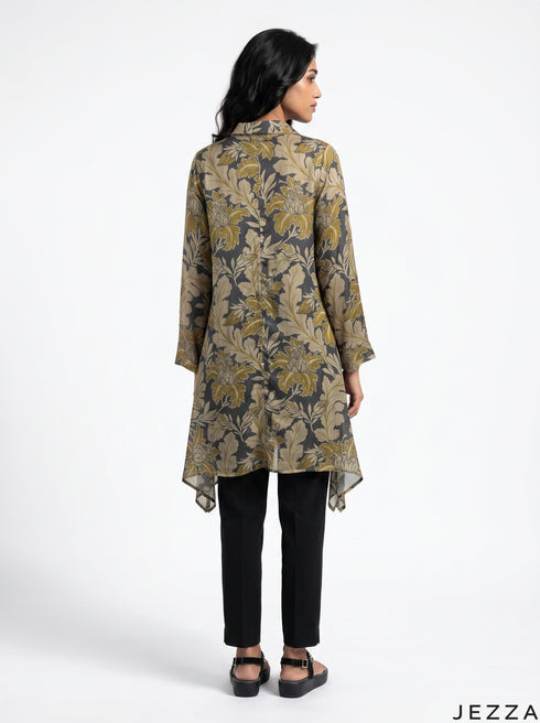 Floral Breeze: Above Knee Cotton Top 78071