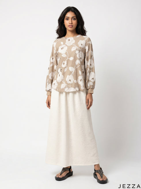 Latte Whisper: Floral Lace Ensemble 82721