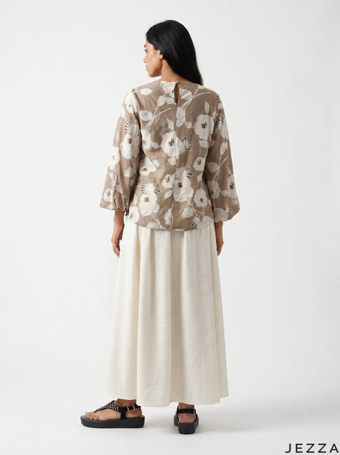 Latte Whisper: Floral Lace Ensemble 82721