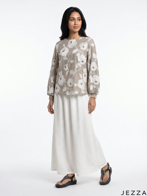 Latte Whisper: Floral Lace Ensemble 82721