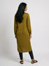 Olive Tone: Long Sleeve Collared Top 82392