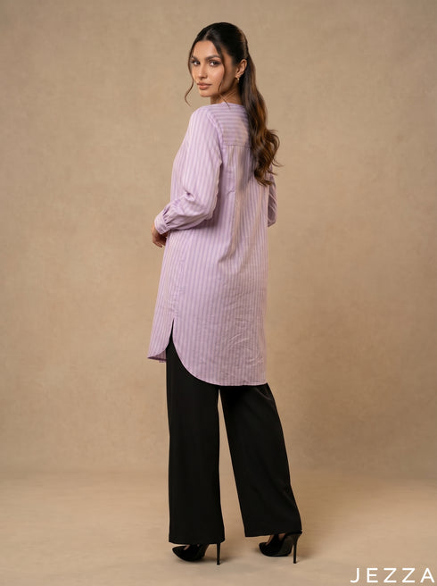 Soft Aura: Light Purple Cotton Top 75932