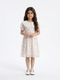 Pastel Floral Lace-Collar Dress 91031