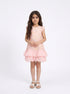 Pink Floral Tulle Dress 90901
