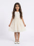 Cream Embroidered Bow Dress 91021