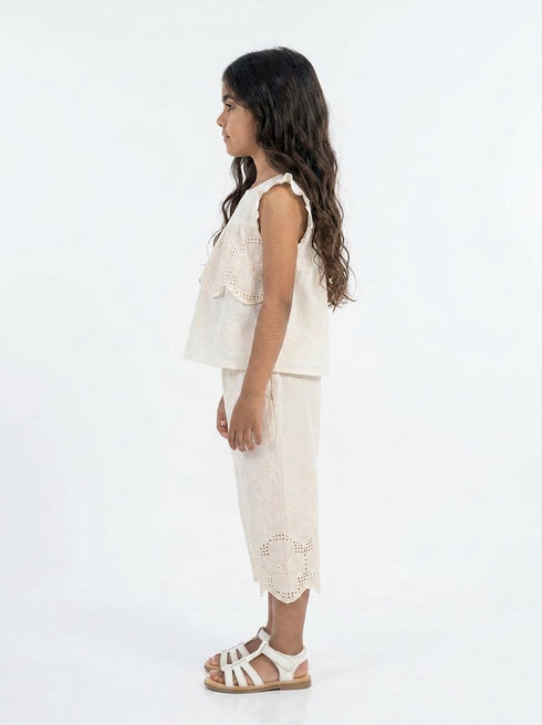 Off-White Embroidered Twinset 91061