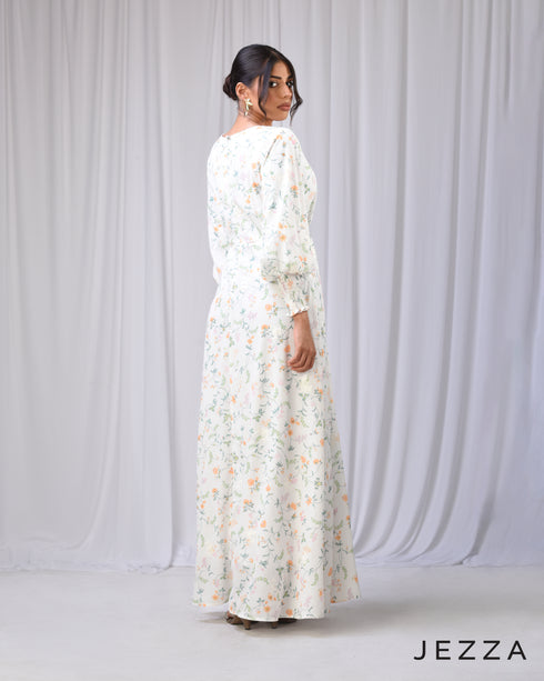 Enduring Grace: Smocked Cuff Ankle Dress 66701