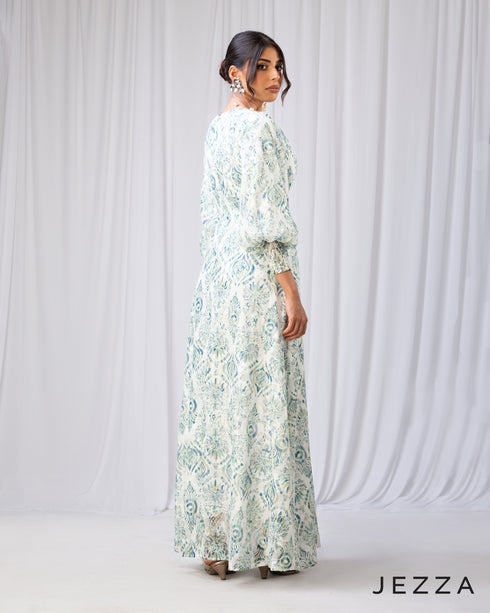 Enduring Grace: Smocked Cuff Ankle Dress 72141