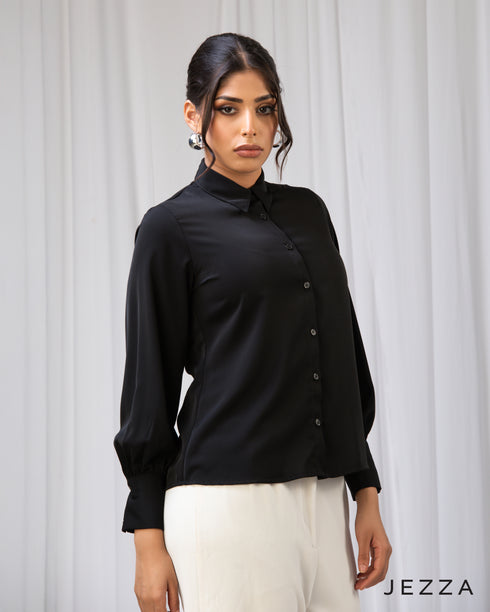 Classic Refinement: Long-Sleeve Shirt Blouse 64501