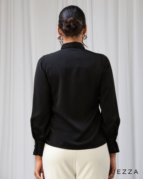 Classic Refinement: Long-Sleeve Shirt Blouse 64501