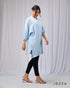 Effortless Grace: V-Neck Button-Down Tunic 72192